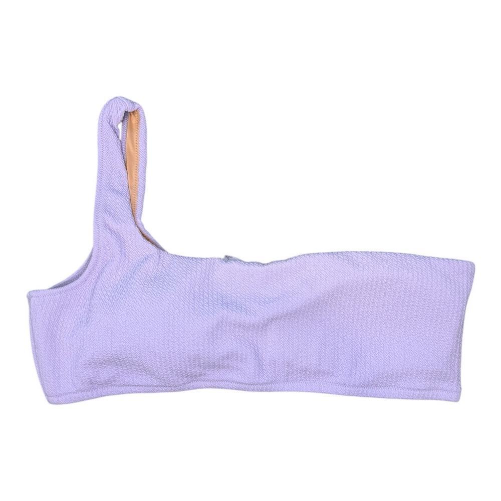 NEW J. Crew Womenâs XXL Purpleâ Textured One-shoulder Bikini Top NWT